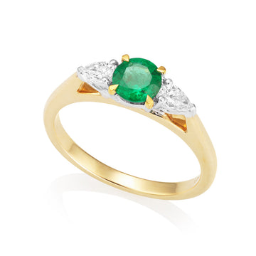 Emerald and Diamond Ring