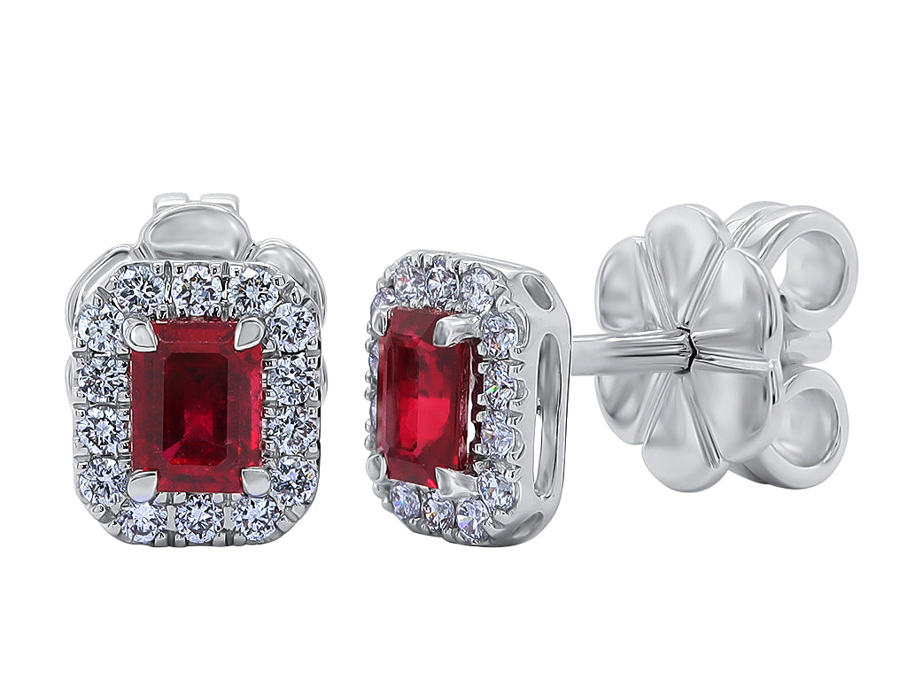 Ruby and Diamond Earrings