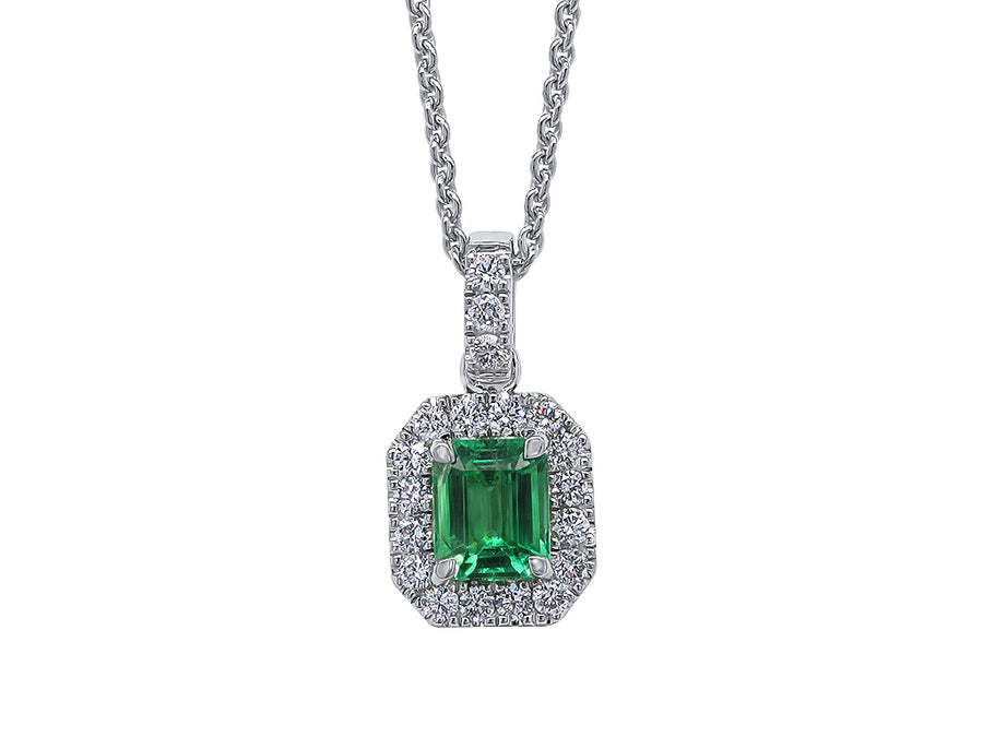 Emerald and Diamond Pendant
