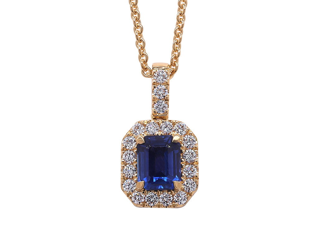 Sapphire and Diamond Pendant