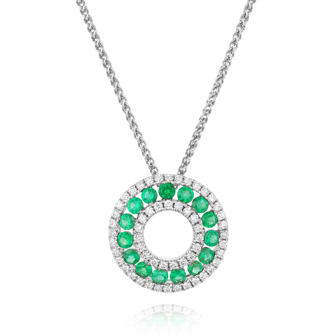 Emerald and Diamond Pendant