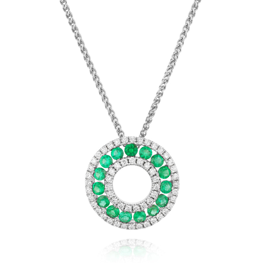 Emerald and Diamond Pendant