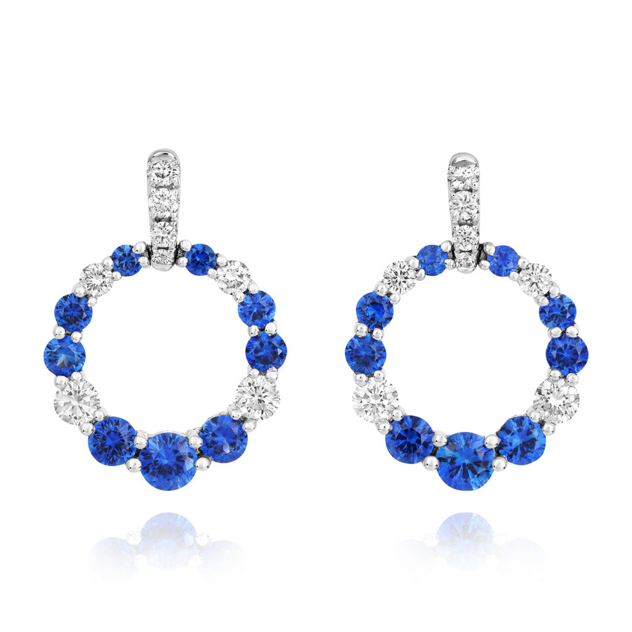 Sapphire and Diamond Earrings