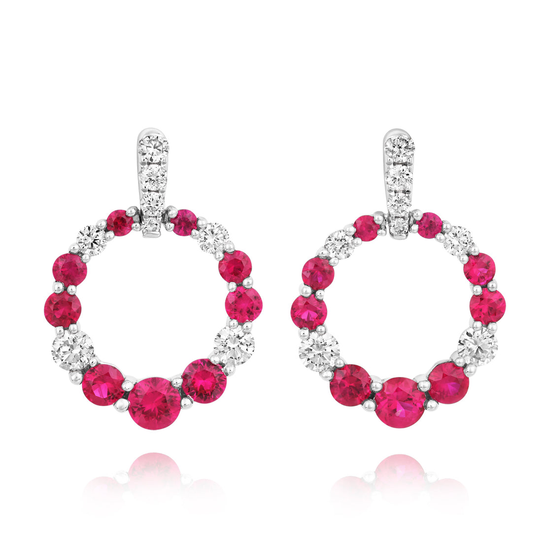 Ruby and Diamond Earrings