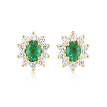 Emerald and Diamond Earrings