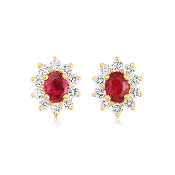 Ruby and Diamond Earrings