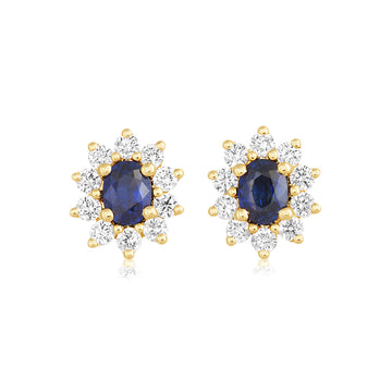 Sapphire and Diamond Earrings