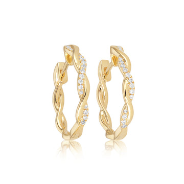 Diamond Hoop Earrings