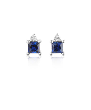 Sapphire and Diamond Earrings