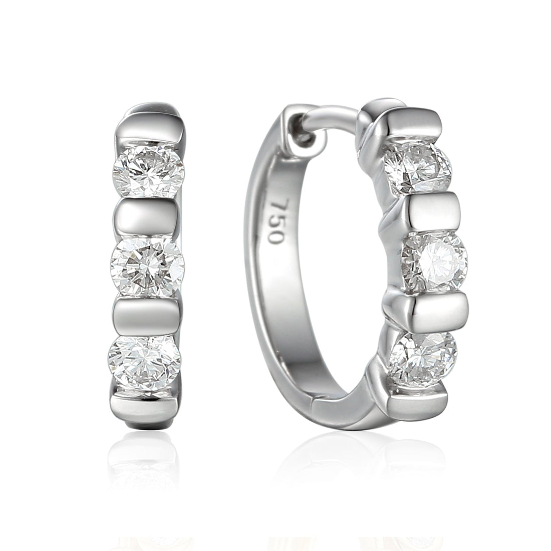 Diamond Hoop Earrings