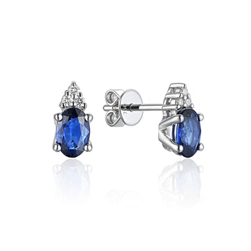 Sapphire and Diamond Earrings