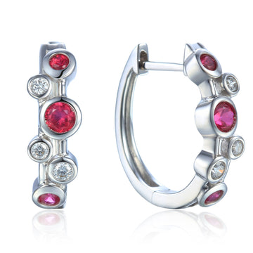 Ruby and Diamond Earrings