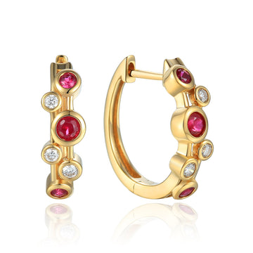 Ruby and Diamond Earrings