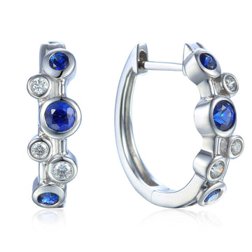 Sapphire and Diamond Earrings