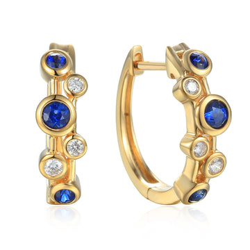 Sapphire and Diamond Earrings