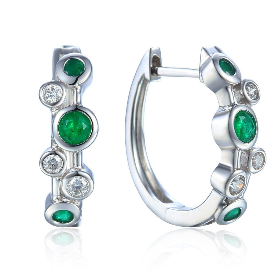 Emerald and Diamond Earrings