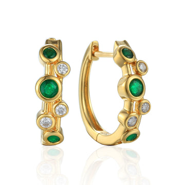 Emerald and Diamond Earrings