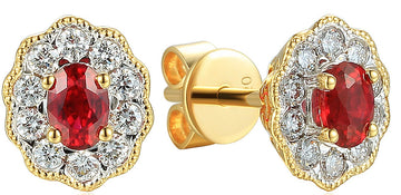 Ruby and Diamond Earrings