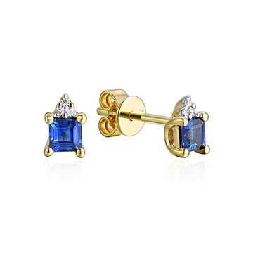 Sapphire and Diamond Earrings