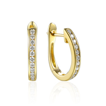 Diamond Hoop Earrings