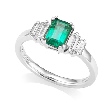 Emerald and Diamond Ring