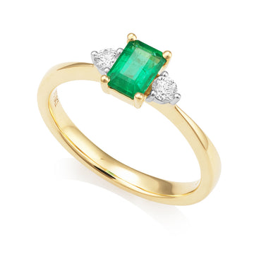 Emerald and Diamond Ring