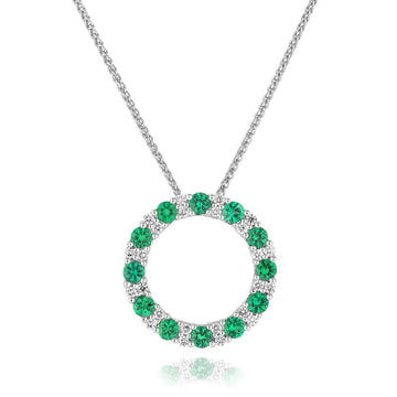 Emerald and Diamond Pendant