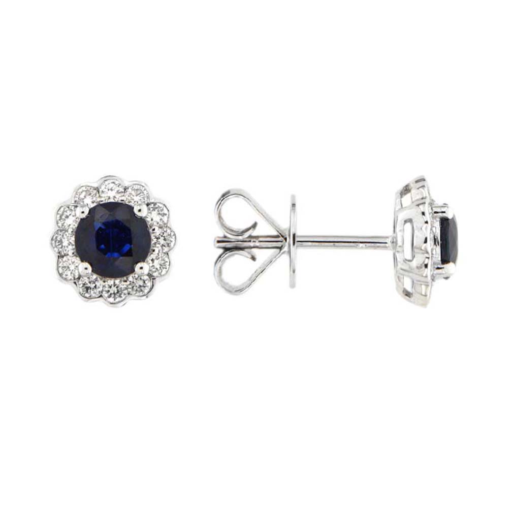 Sapphire and Diamond Earrings