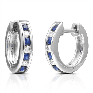 Sapphire and Diamond Earrings