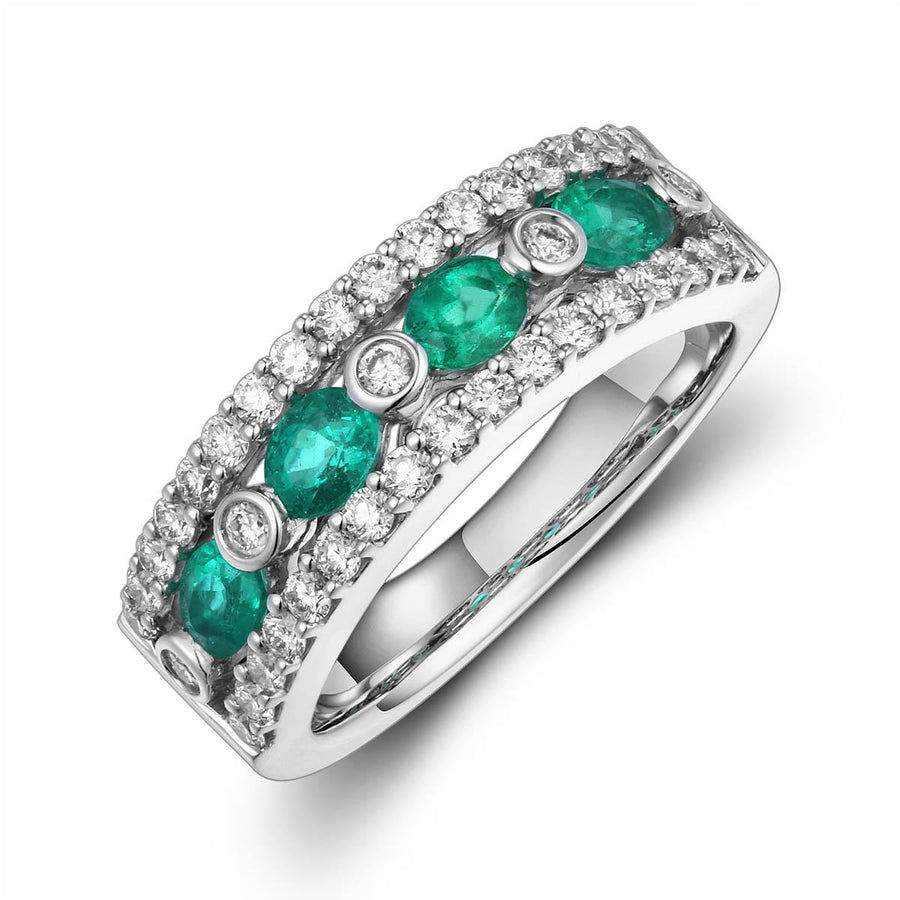 Emerald and Diamond Ring