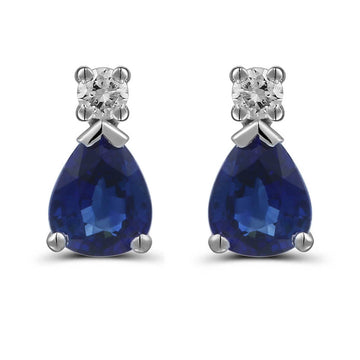 Sapphire and Diamond Earrings