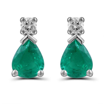 Emerald and Diamond Earrings