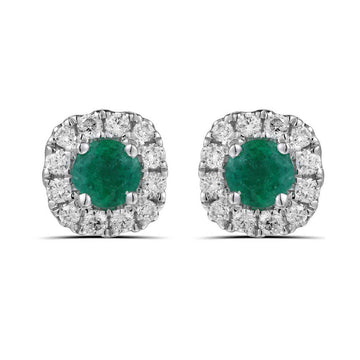 Emerald and Diamond Earrings