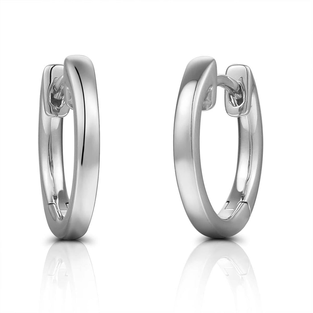 White Gold Hoop Earrings