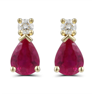 Ruby and Diamond Earrings