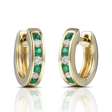 Emerald and Diamond Earrings