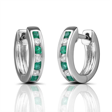 Emerald and Diamond Earrings