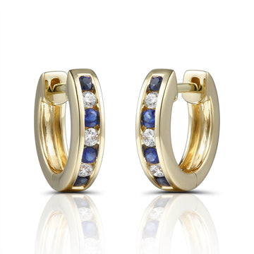 Sapphire and Diamond Earrings