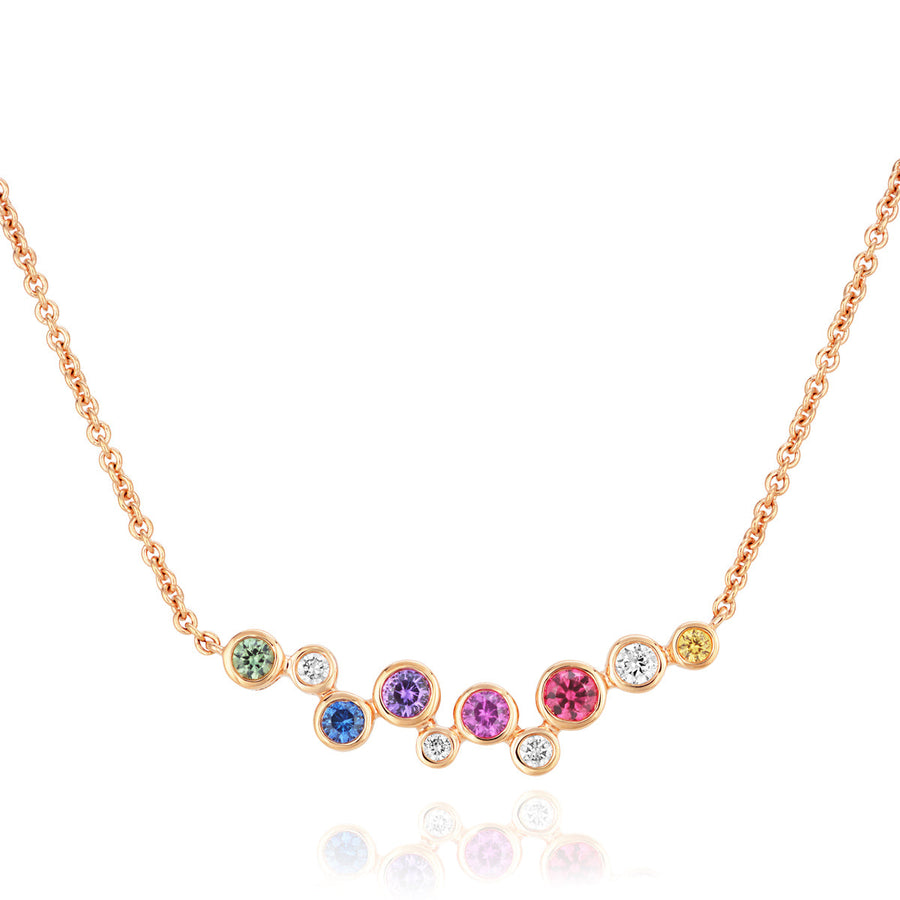 Fancy Sapphire and Diamond Necklace