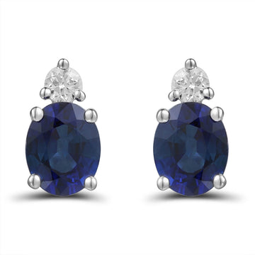 Sapphire and Diamond Earrings