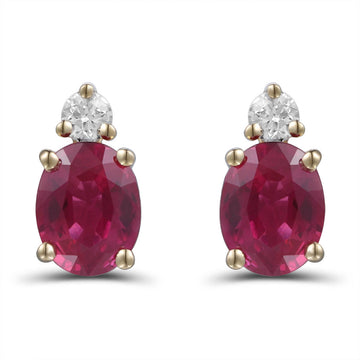 Ruby and Diamond Earrings