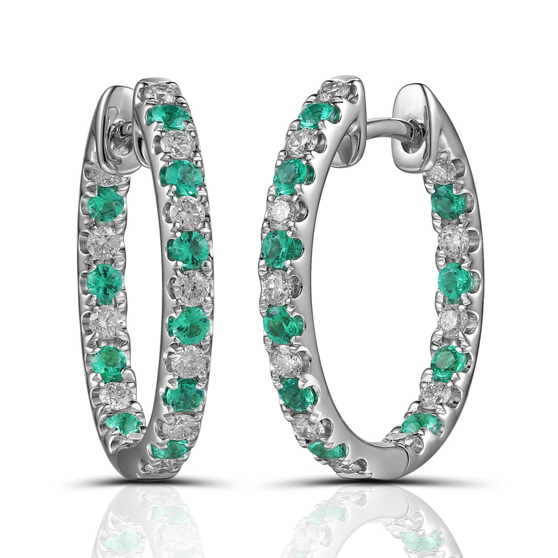 Emerald and Diamond Earrings