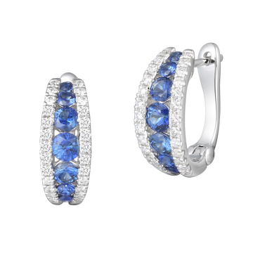 Sapphire and Diamond Earrings